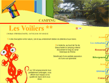 Tablet Screenshot of camping-les-voiliers.fr